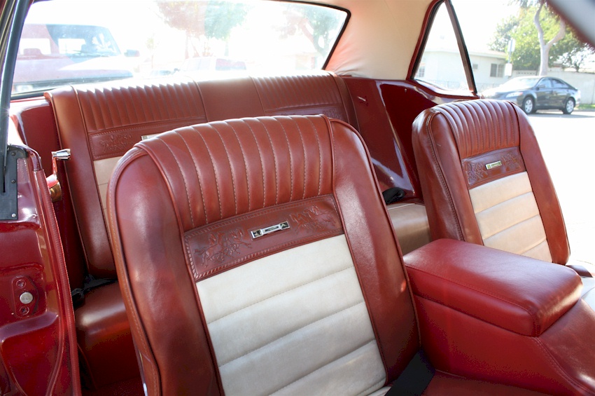 Red 1966 Mustang Pony Interior