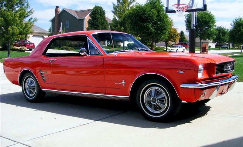 Signal Flare Red 1966 Mustang