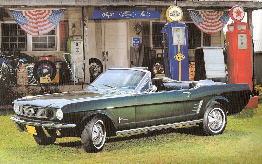 Green 66 Mustang Convertible