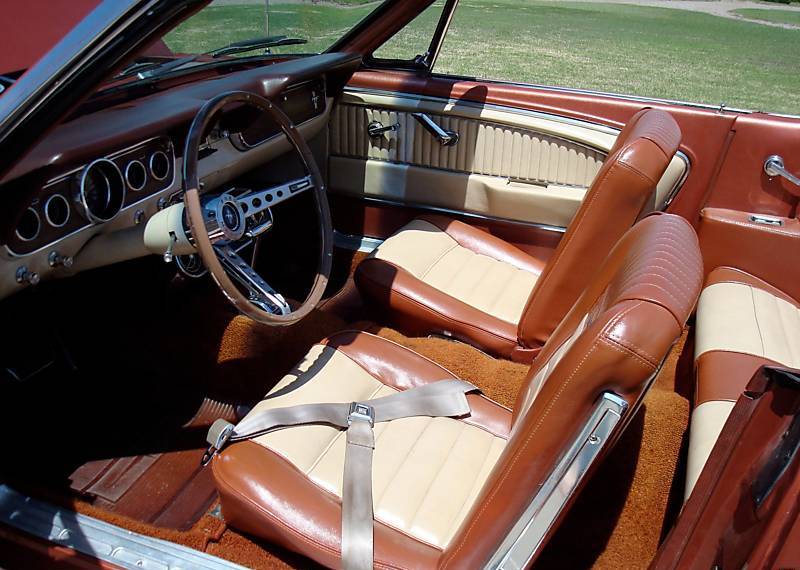 Emberglo and Parchment Pony Interior 66 Mustang GT Convertible