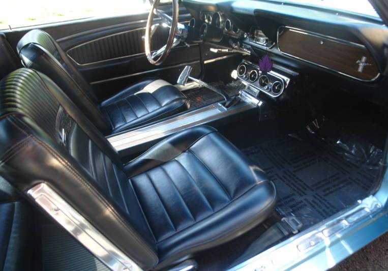 Black Pony Interior 66 Mustang GT Fastback