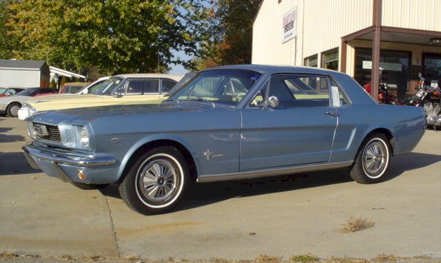 Silver Blue 1966 Ford Mustang 