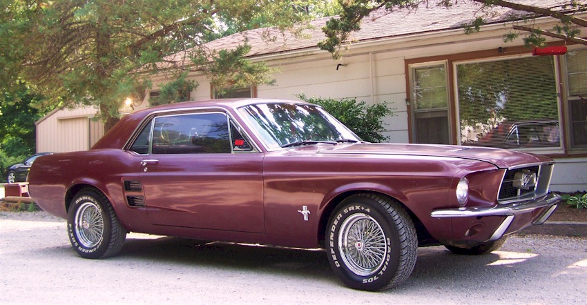 Burgundy 1967 Mustang Hardtop