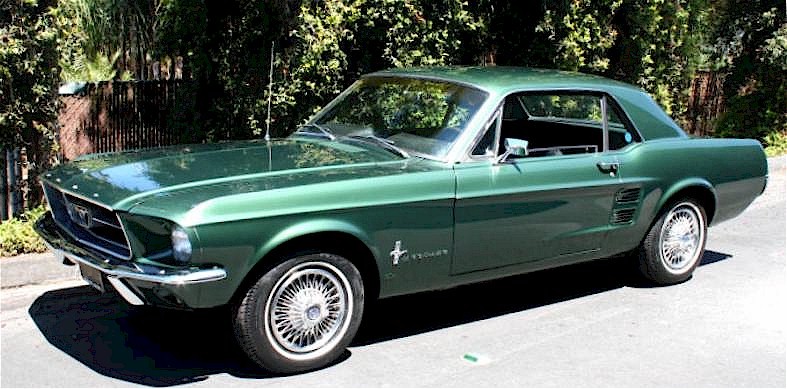 Dark Moss Green 1967 Mustang