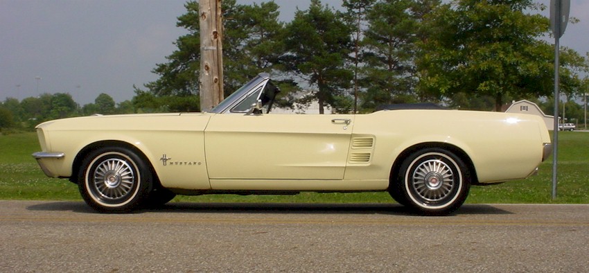 1967 Ford mustang convertible yellow #2