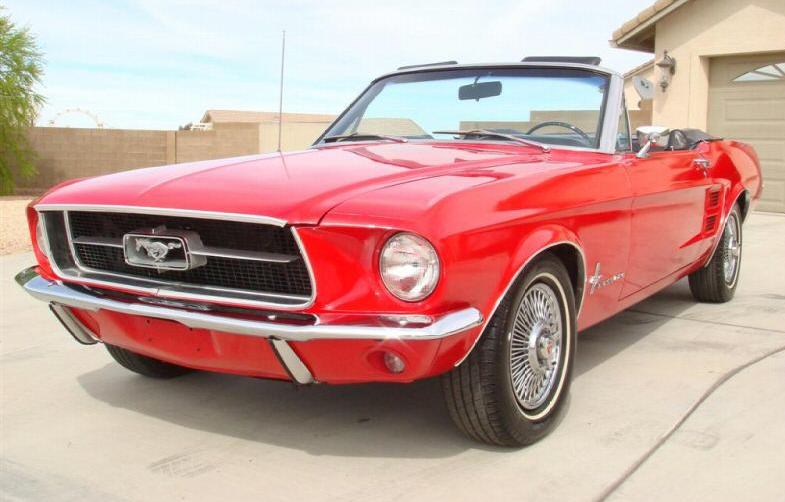 Candy Apple Red 1967 Mustang Convertible