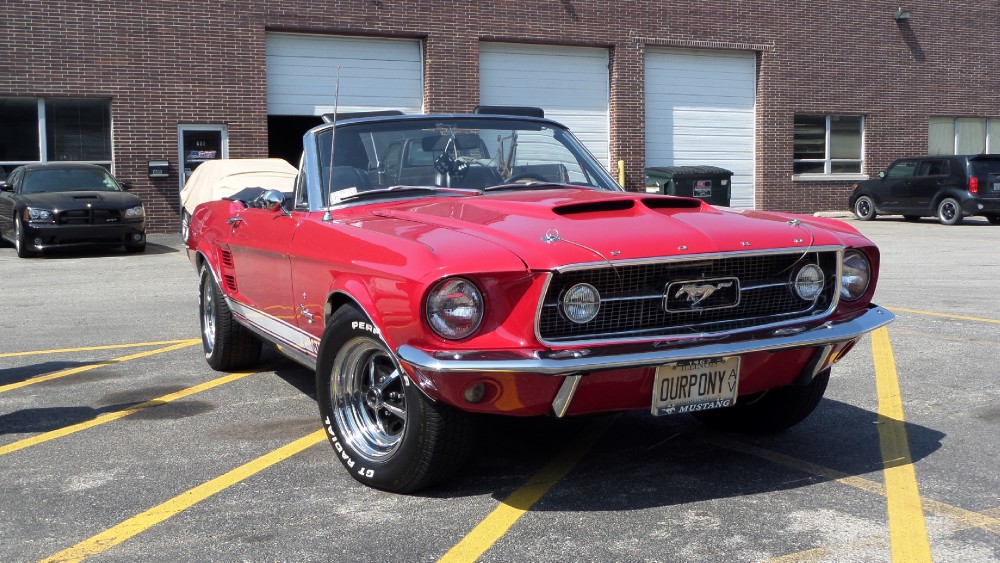 Candy Apple Red 1967 Mustang GT Convertible