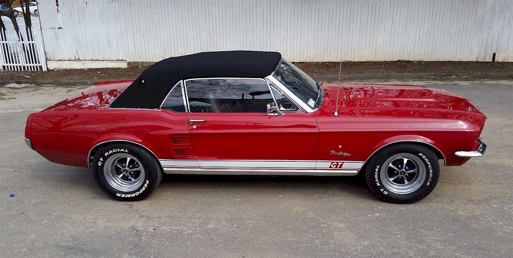 Candy Apple Red 1967 Mustang Convertible