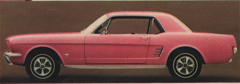 1966 Mustang in a Tussy Lipstick ad