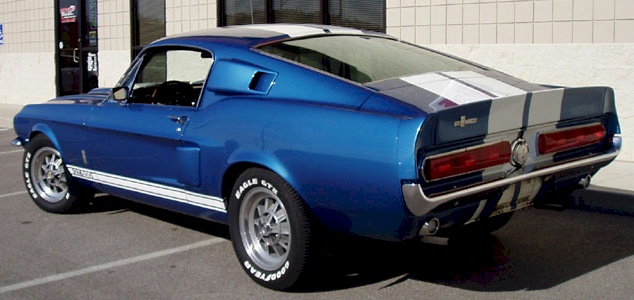 Acapulco Blue 1967 Ford Mustang Shelby Gt 500 Fastback