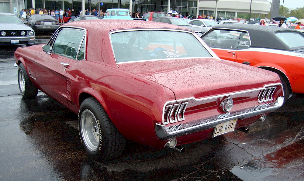 Burgundy 1967 Mustang