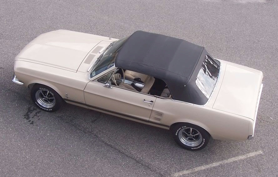 Pebble Beige 1967 Mustang Convertible