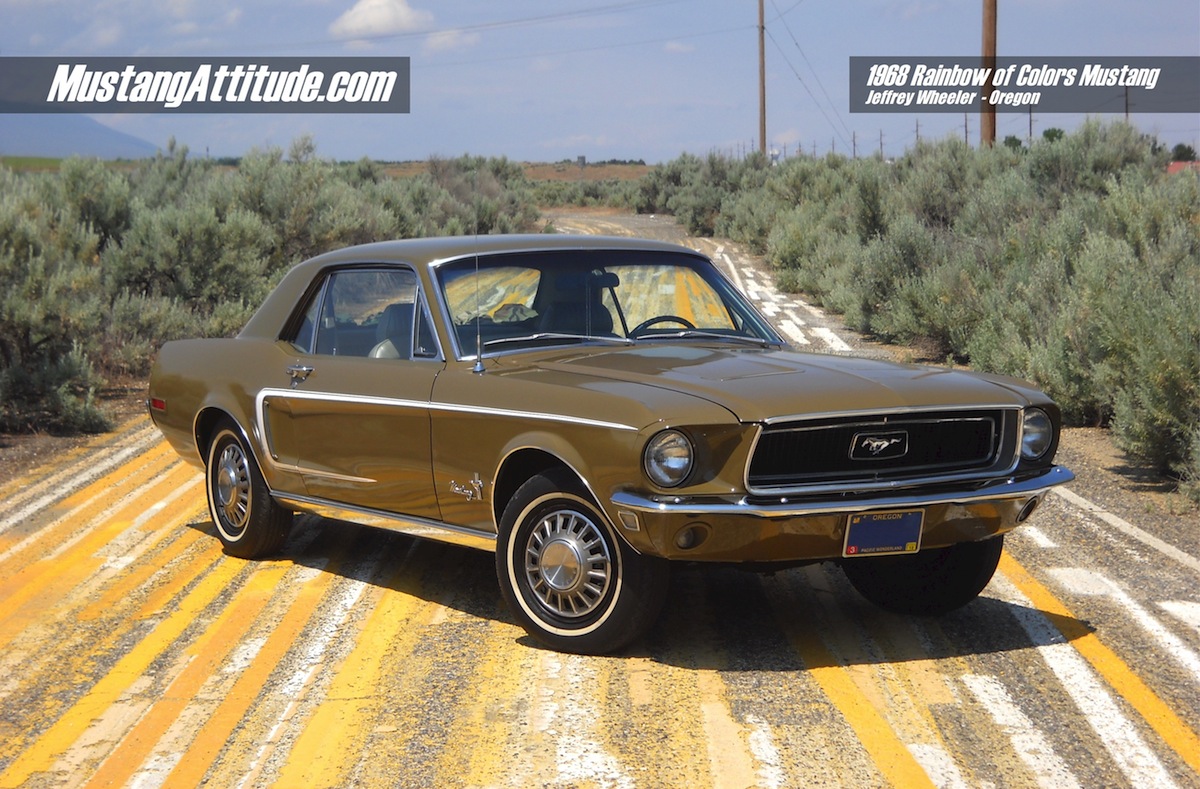 1968 Olive Green Rainbow Of Colors promotional Mustang hardtop