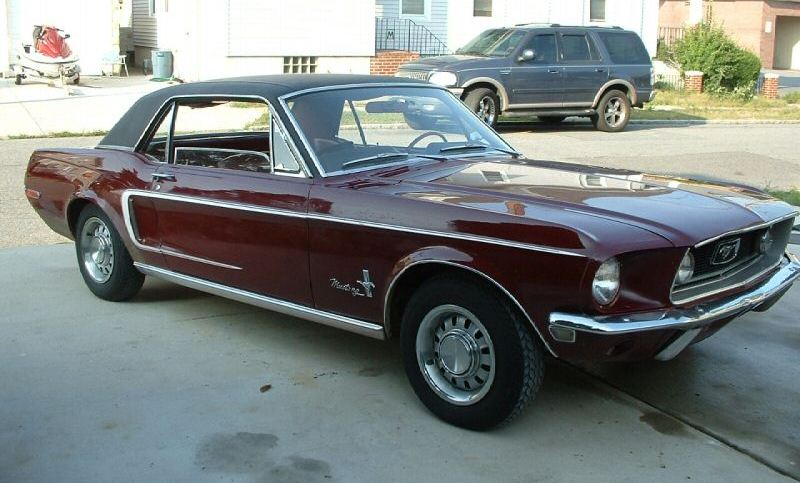 Maroon 1968 ford mustangs for sale #8