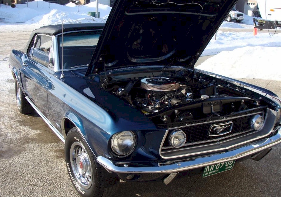 Presidential Blue 68 Mustang GT Convertible