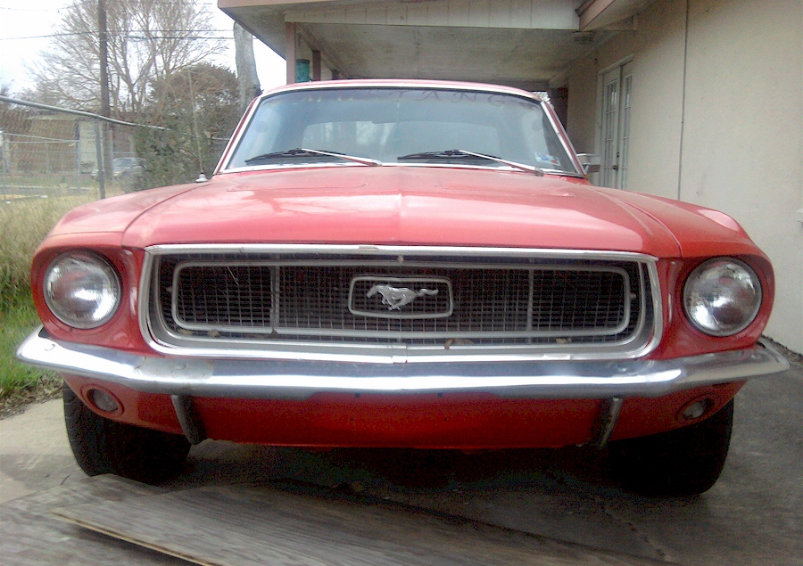Red 1968 Mustang