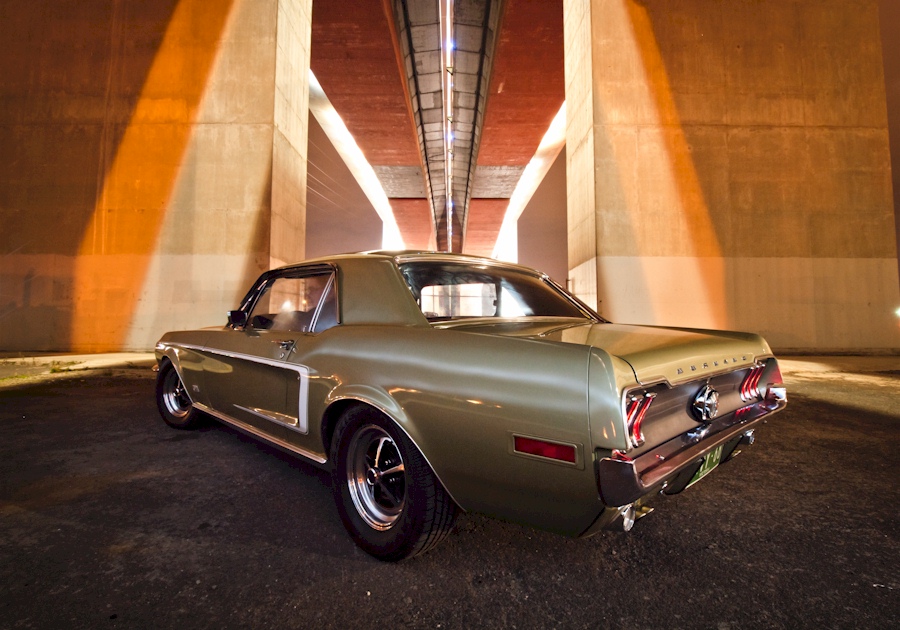 Lime Gold 68 Mustang