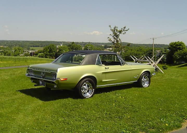 1968 Ford mustang lime gold
