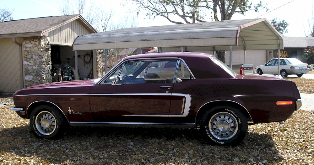 Royal Maroon 1968 Mustang Sprint Hardtop
