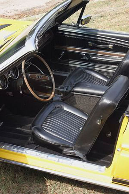 Black Interior 1968 Shelby GT500KR Mustang Convertible