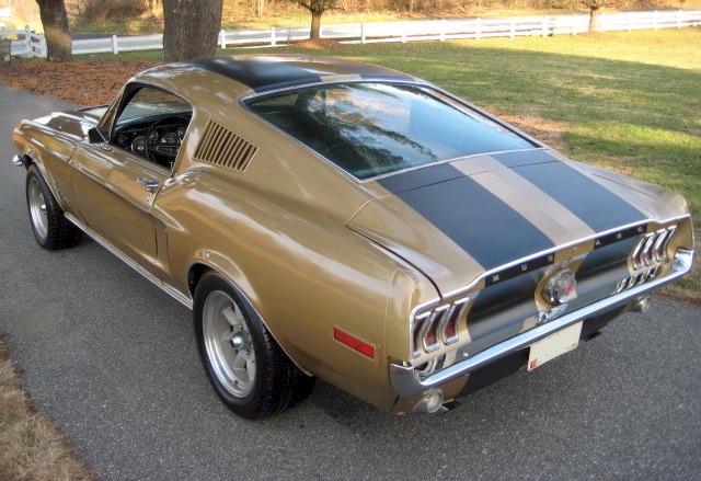 Sunlit Gold 1968 Mustang Fastback