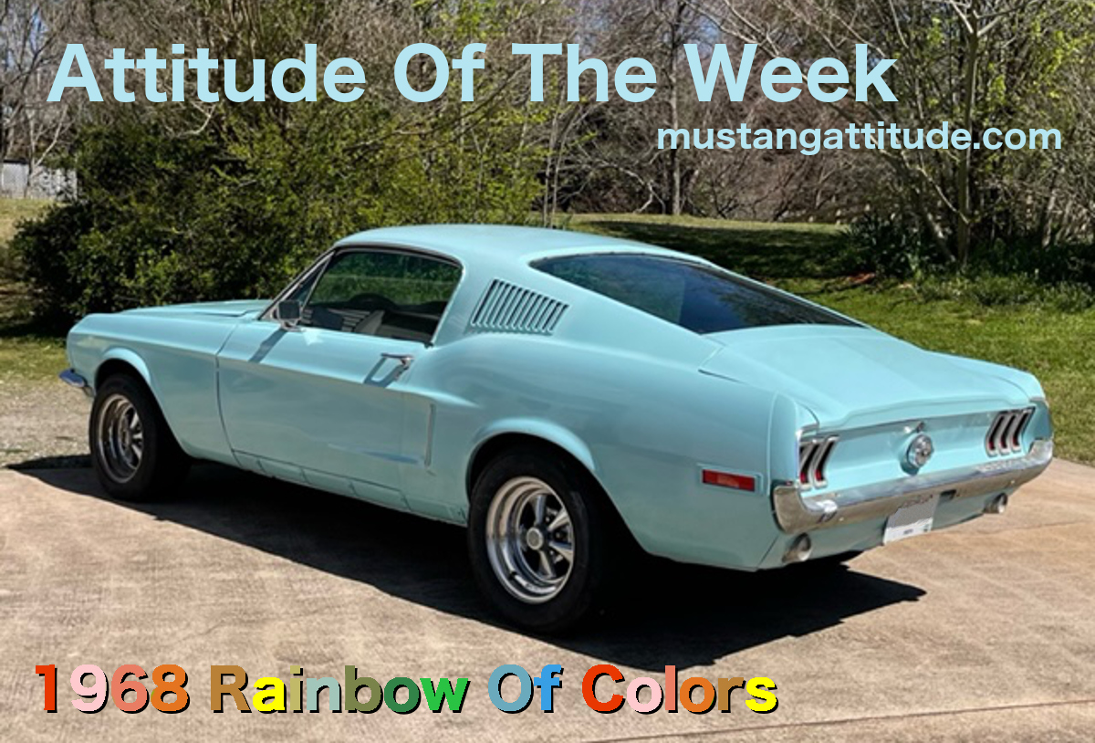 Beatnik Blue 1968 Rainbow of Color fastback Mustang