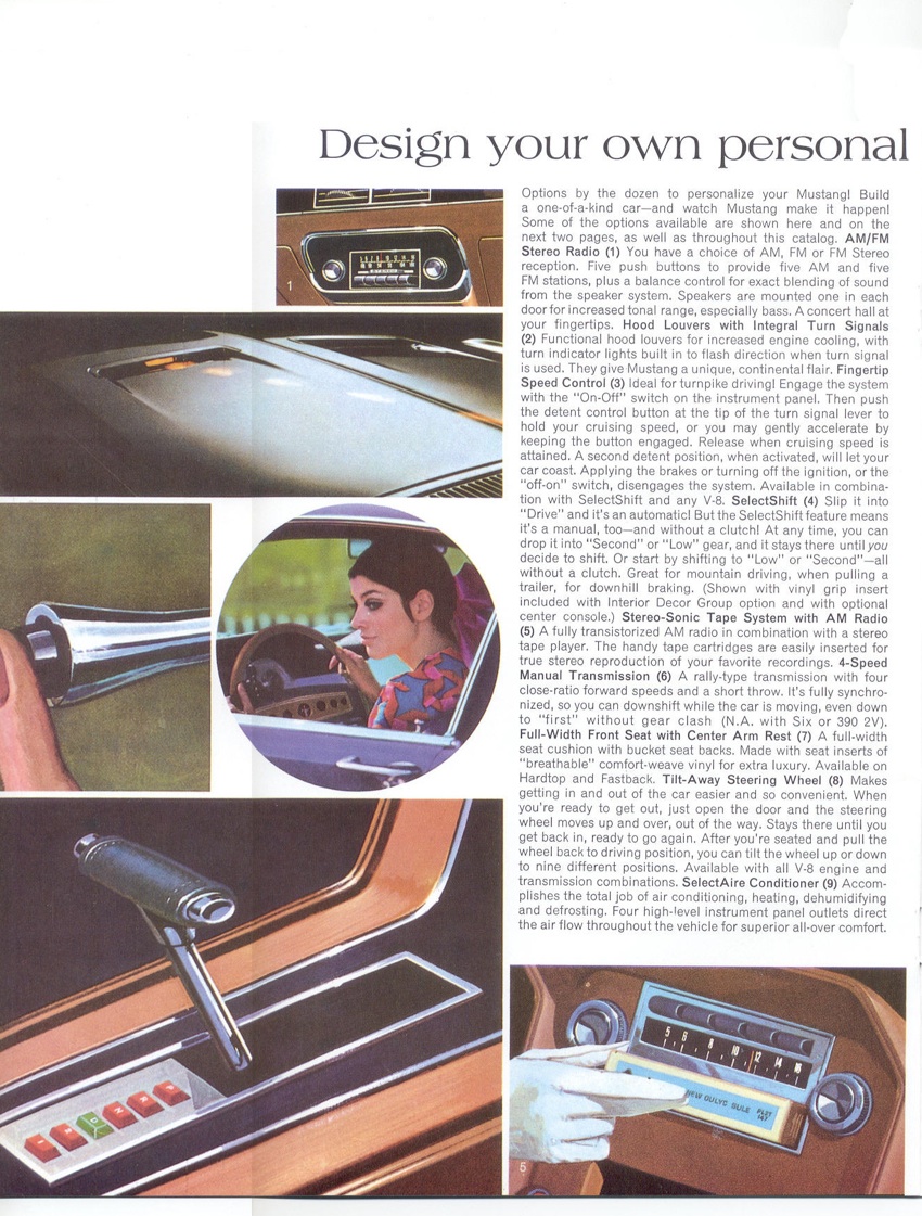 Page 10: 1968 Ford Mustang Promotional Brochure