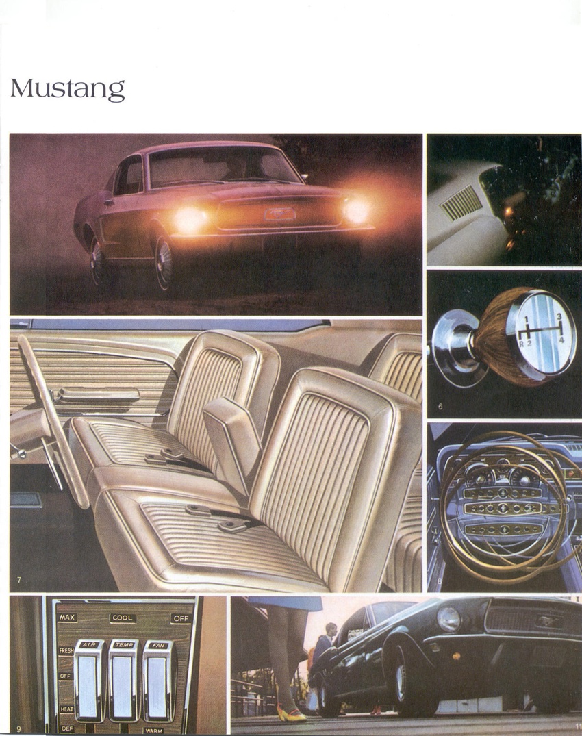 Page 11: 1968 Ford Mustang Promotional Brochure