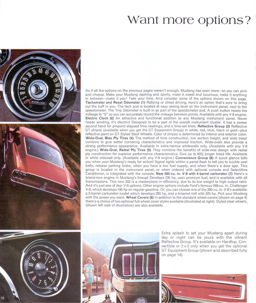 Page 12: 1968 Ford Mustang Promotional Brochure
