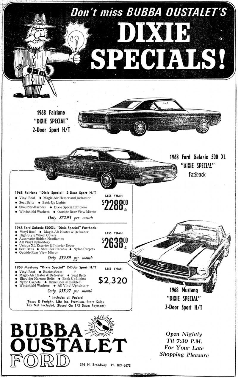 1968 Dixie Special Mustang