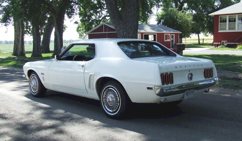 White 69 Mustang