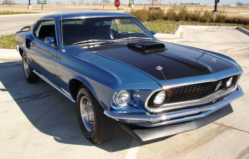 Winter Blue 1969 Mach 1 Ford Mustang Fastback
