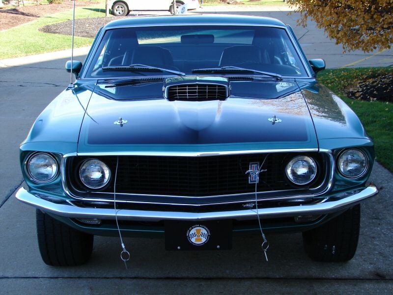 1969 Ford mustang mach 1 silver jade #3