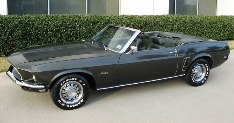 1969 mustang convertible black