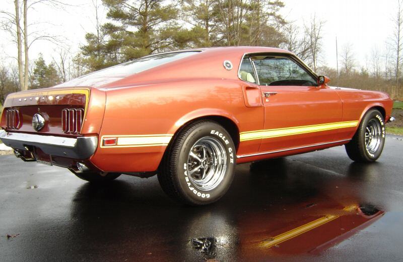 Indian Fire Red 1969 Mustang Mach1 Fastback