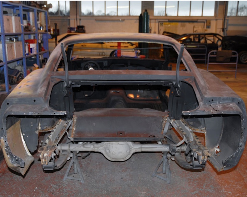 Pre-restoration look at the rear end