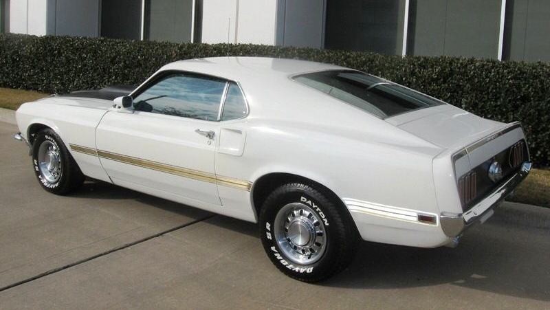 Wimbledon White 1969 Mach 1 Ford Mustang Fastback