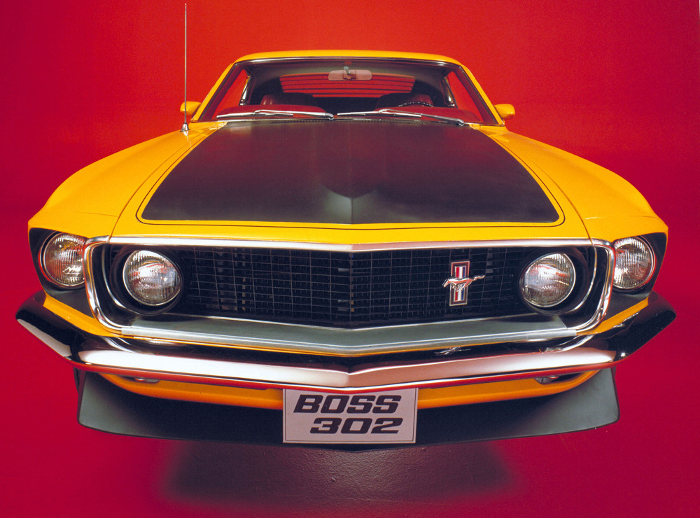 Bright Yellow 1969 Mustang Boss 302 Fastback