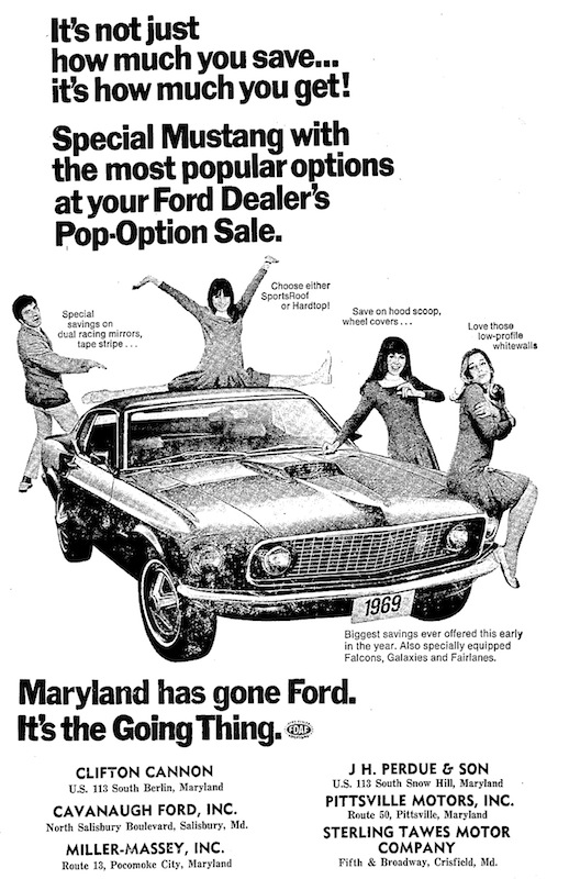 Pop Option Sale 1969 Mustang