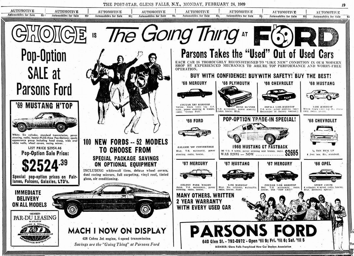 Pop Option 1969 Mustang New York