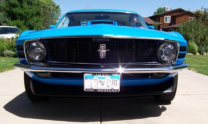Blue 1970 Grabber Mustang