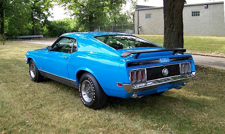 Blue 1970 Mach 1 Mustang