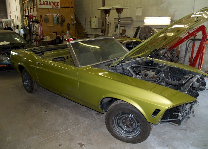 Green 1970 Mustang Resto