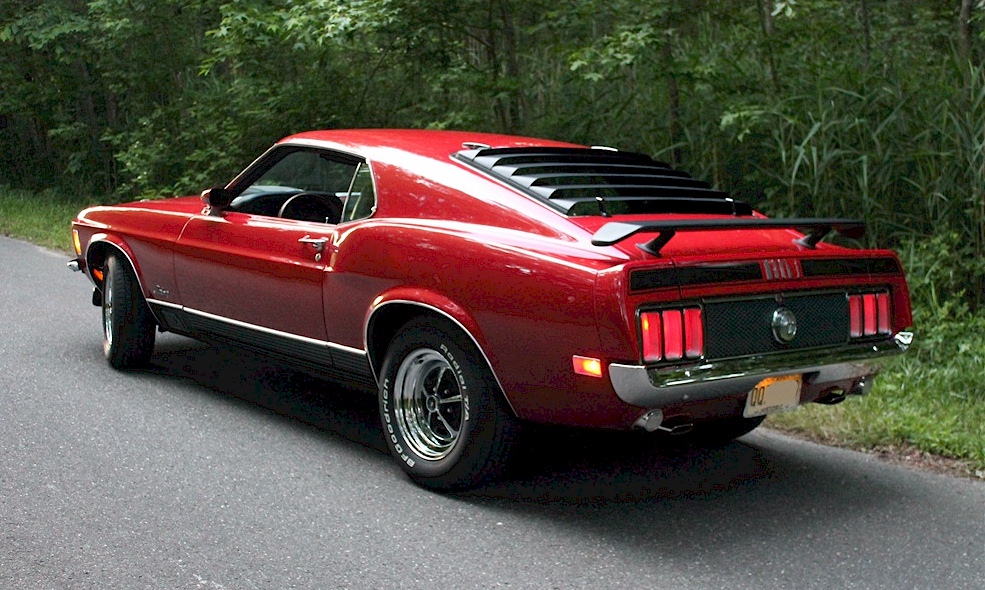 Red 1970 Mach 1 Mustang