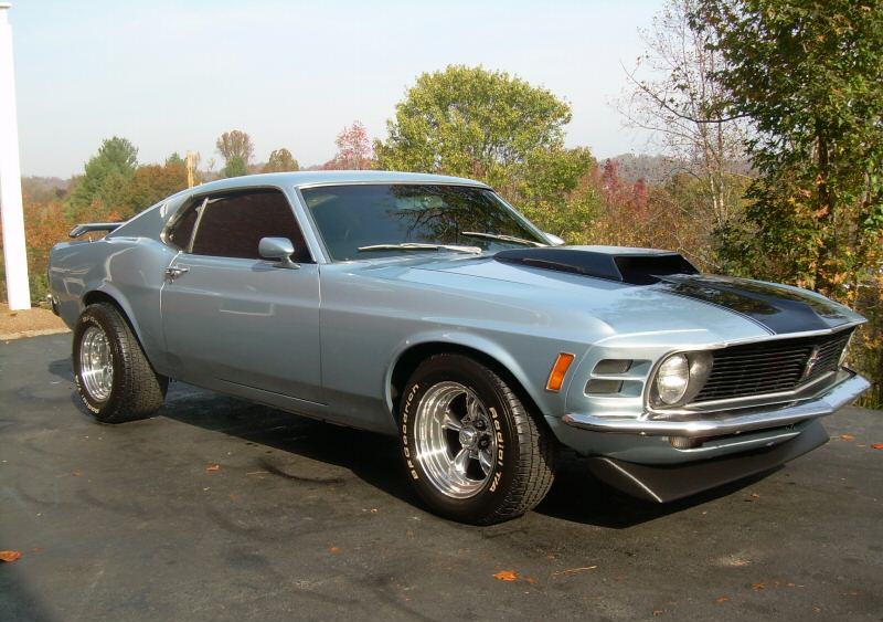 Arctic Blue 1970 Mustang Fastback