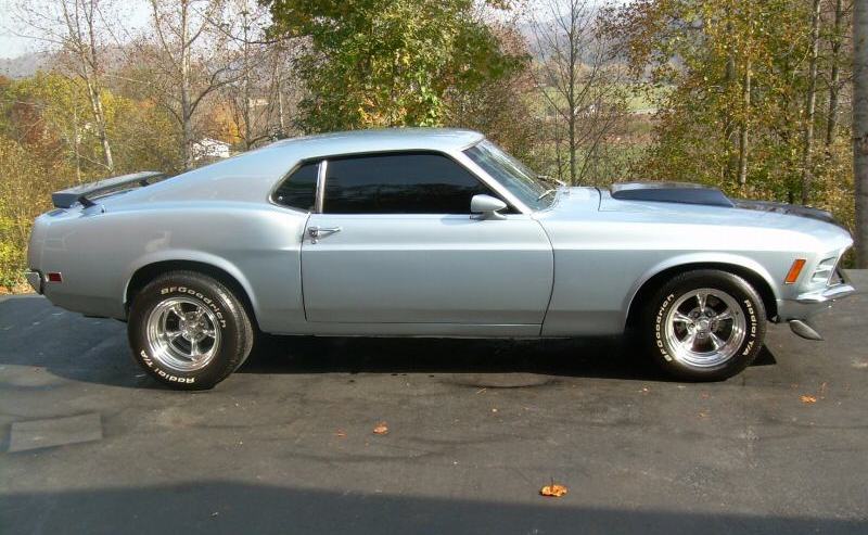 Arctic Blue 1970 Mustang Fastback