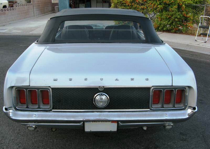 Silver 1970 Mustang Convertible