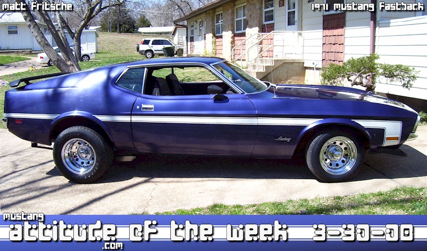 Blue 1971 Mustang Fastback
