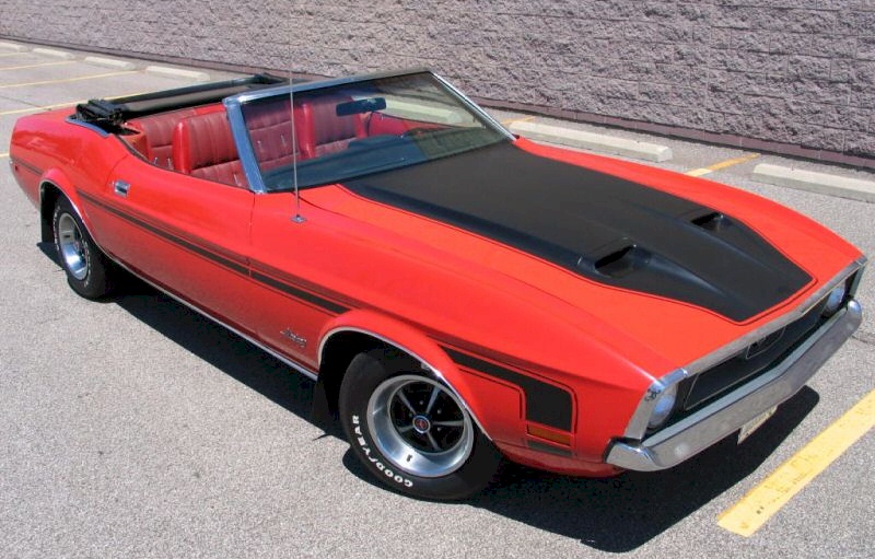 Red 1972 Mustang Convertible