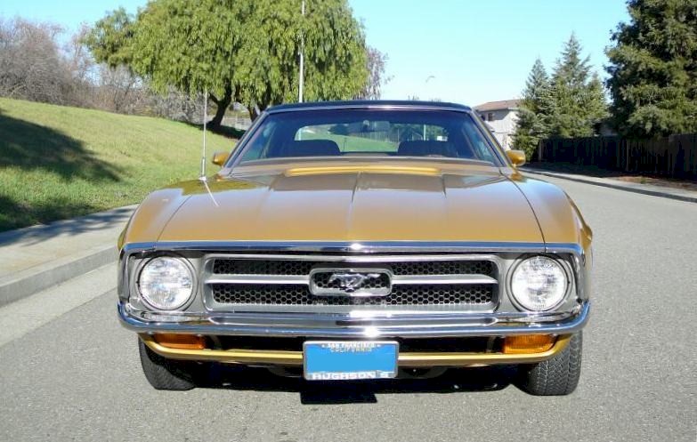Bright Yellow Gold 1972 Mustang Grande Hardtop